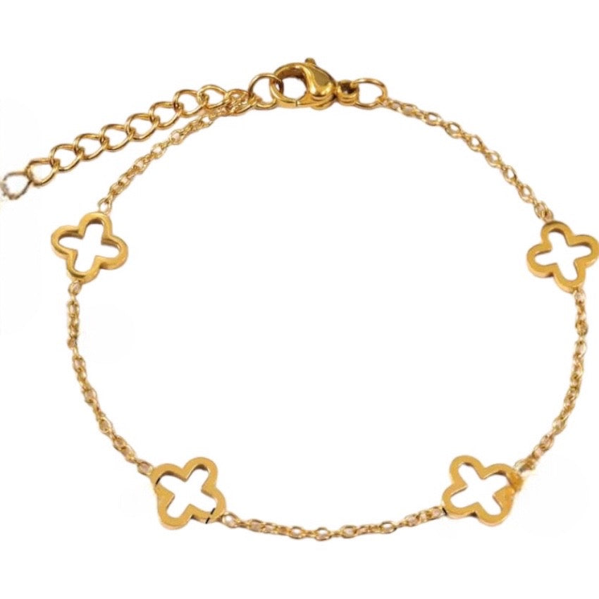 Stahlarmband mit 18K Vergoldung 15+4 cm