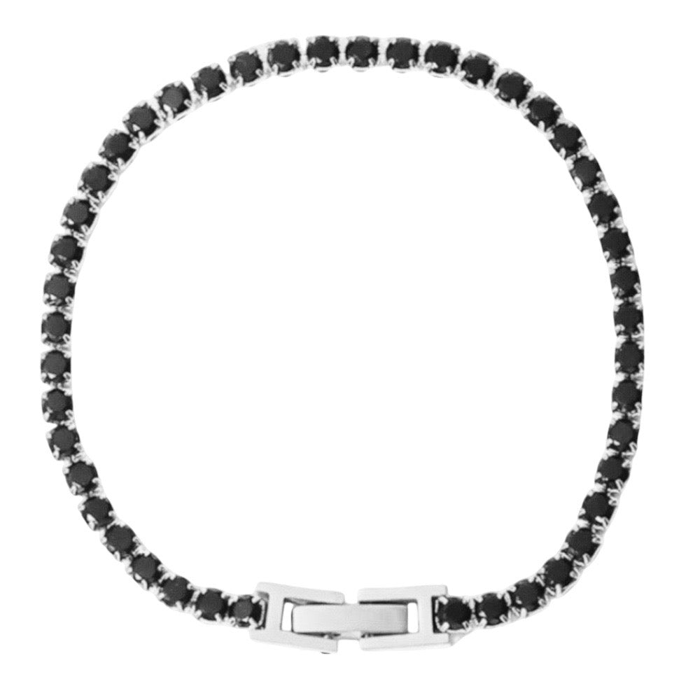 Stahlarmband + CZ 17,5 cm (3MM)