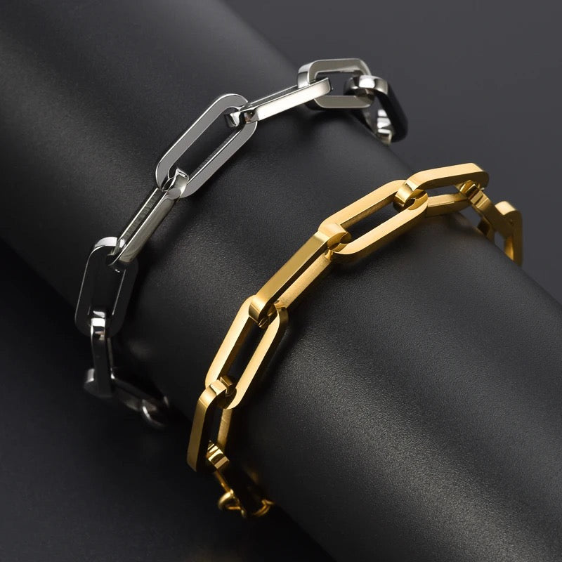 Stahlarmband mit 18K Vergoldung 16+5 cm