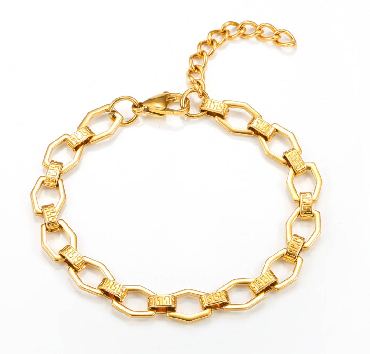 Stahlarmband mit 18K Vergoldung 16+4 cm
