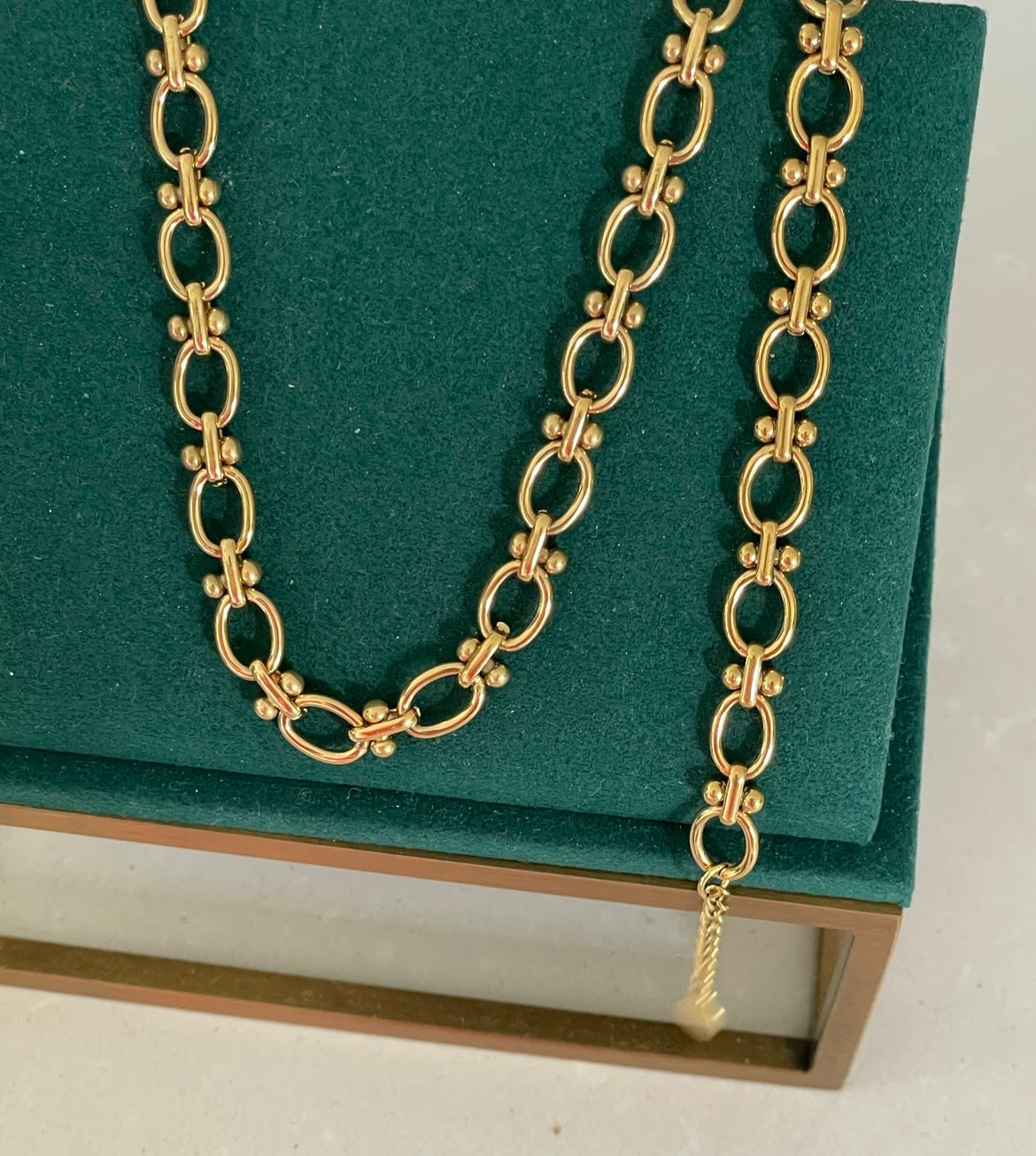 Stahlarmband mit 18K Vergoldung 17+4 cm