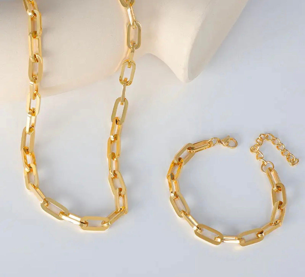 Stahlarmband mit 18K Vergoldung 16+5 cm