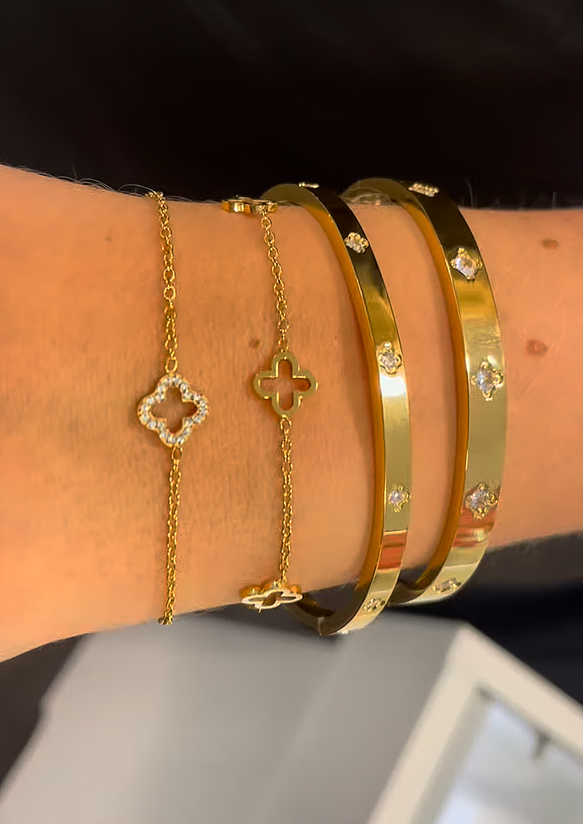 Stahlarmband mit 18K Vergoldung 15+4 cm
