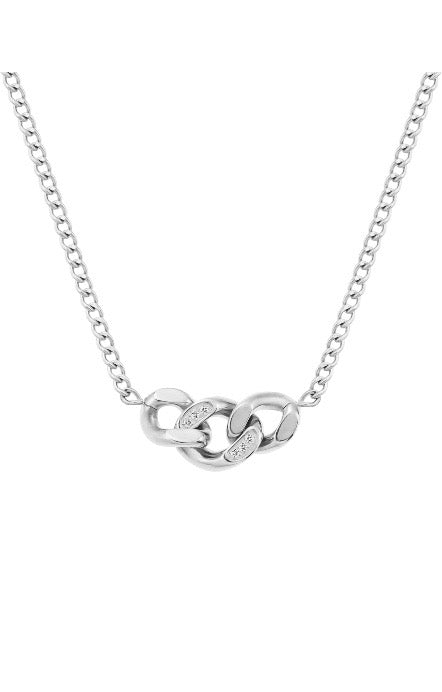 Stahlhalsband + CZ 40+5 cm