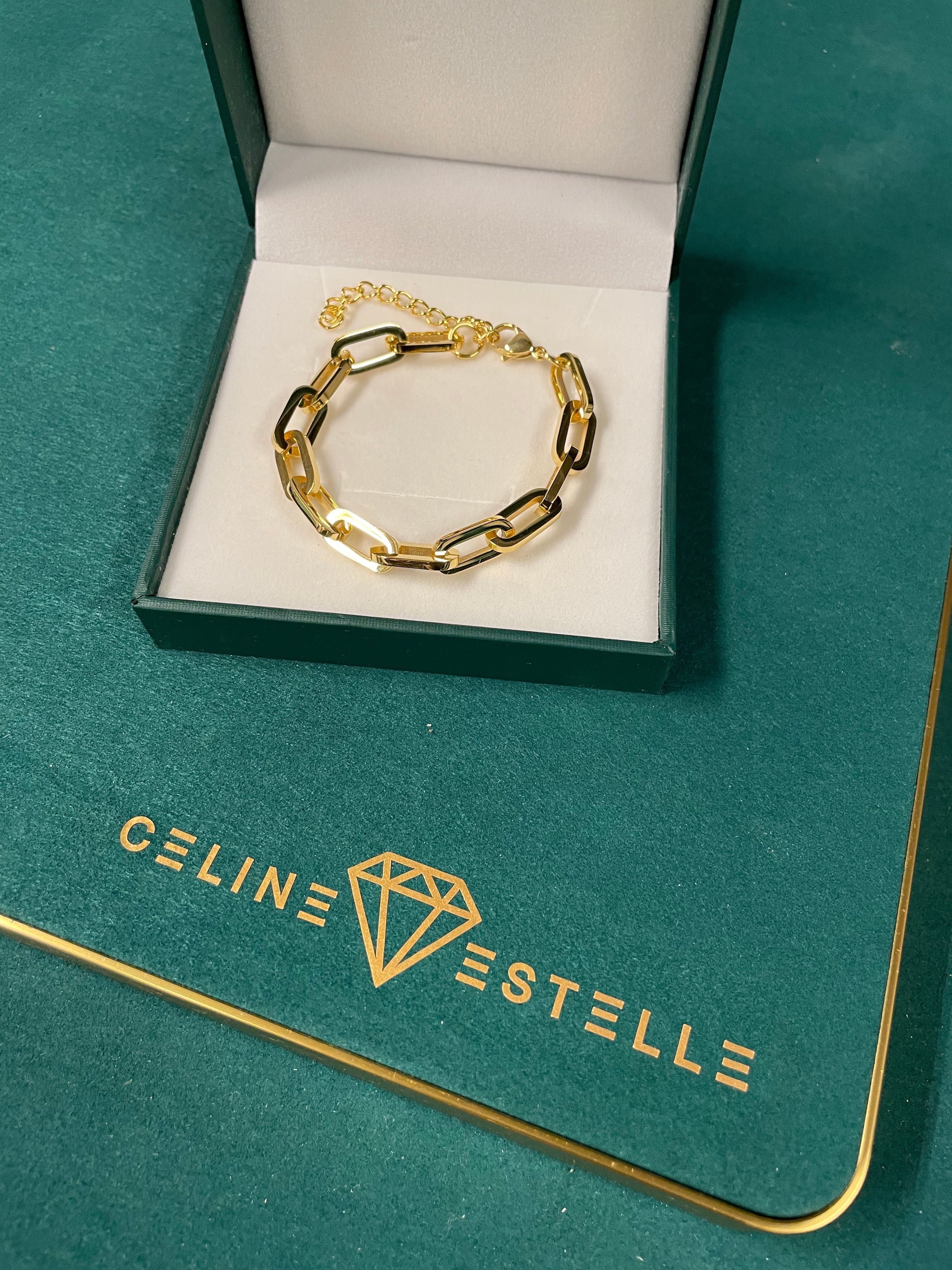 Stahlarmband mit 18K Vergoldung 16+5 cm