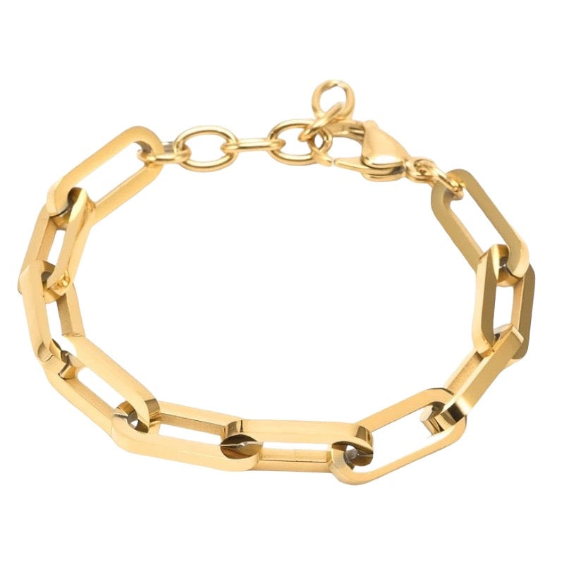 Stahlarmband mit 18K Vergoldung 16+5 cm