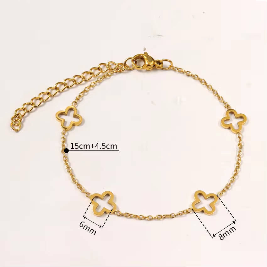 Stahlarmband mit 18K Vergoldung 15+4 cm