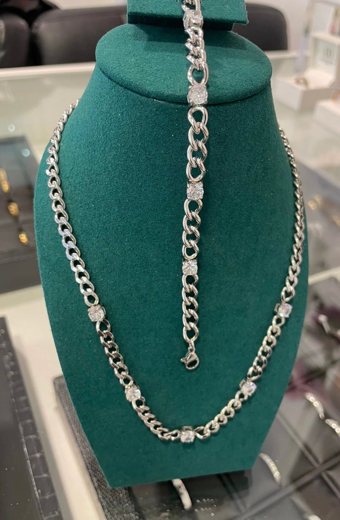 Stahlarmband + CZ 5MM 16+4 cm