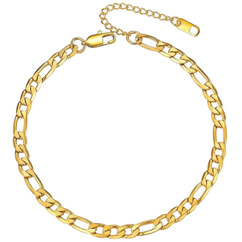 Stahlarmband mit 18K Vergoldung 16,5+4 cm 7mm