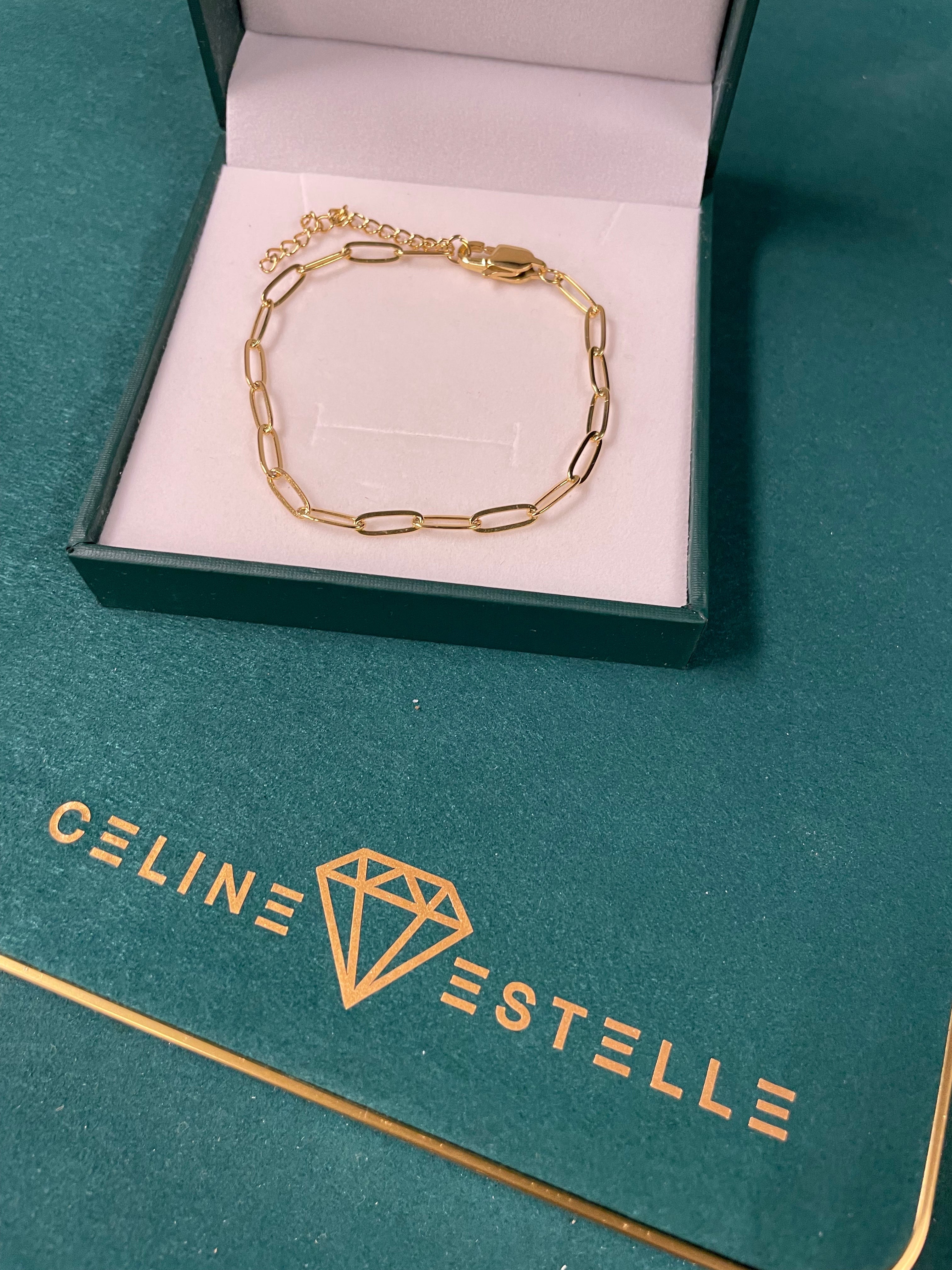Stahlarmband mit 18K Vergoldung 15+5 cm