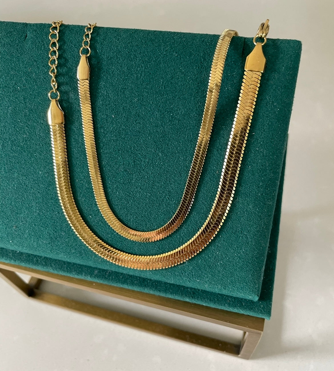 Stahlarmband mit 18K Vergoldung 16+5 cm 4mm