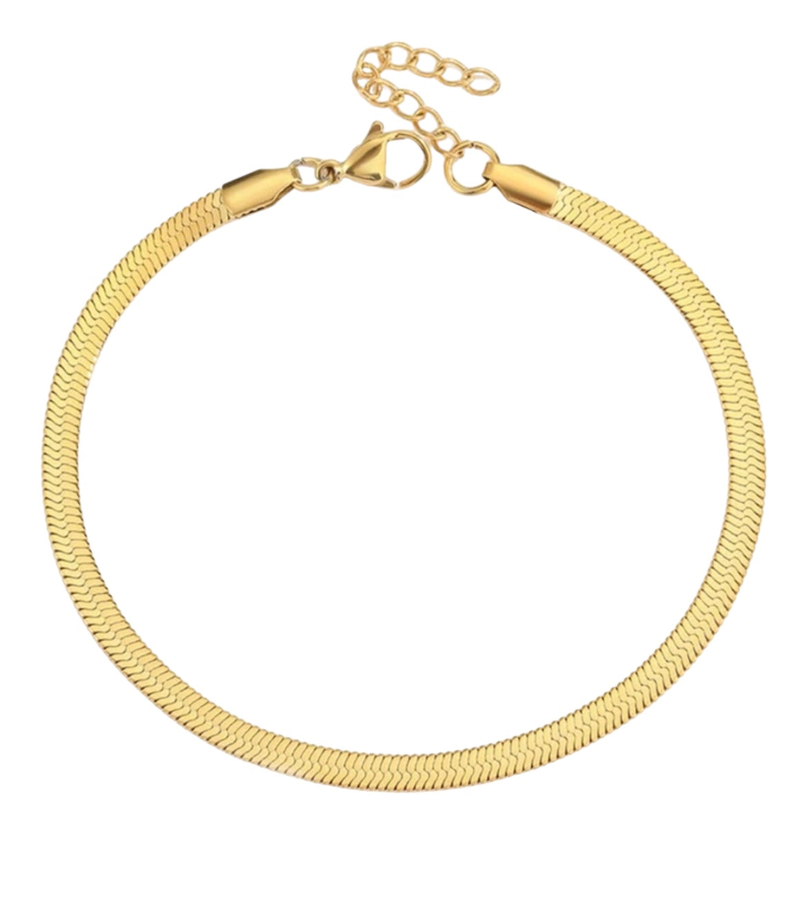 Stahlarmband mit 18K Vergoldung 16+5 cm 4mm